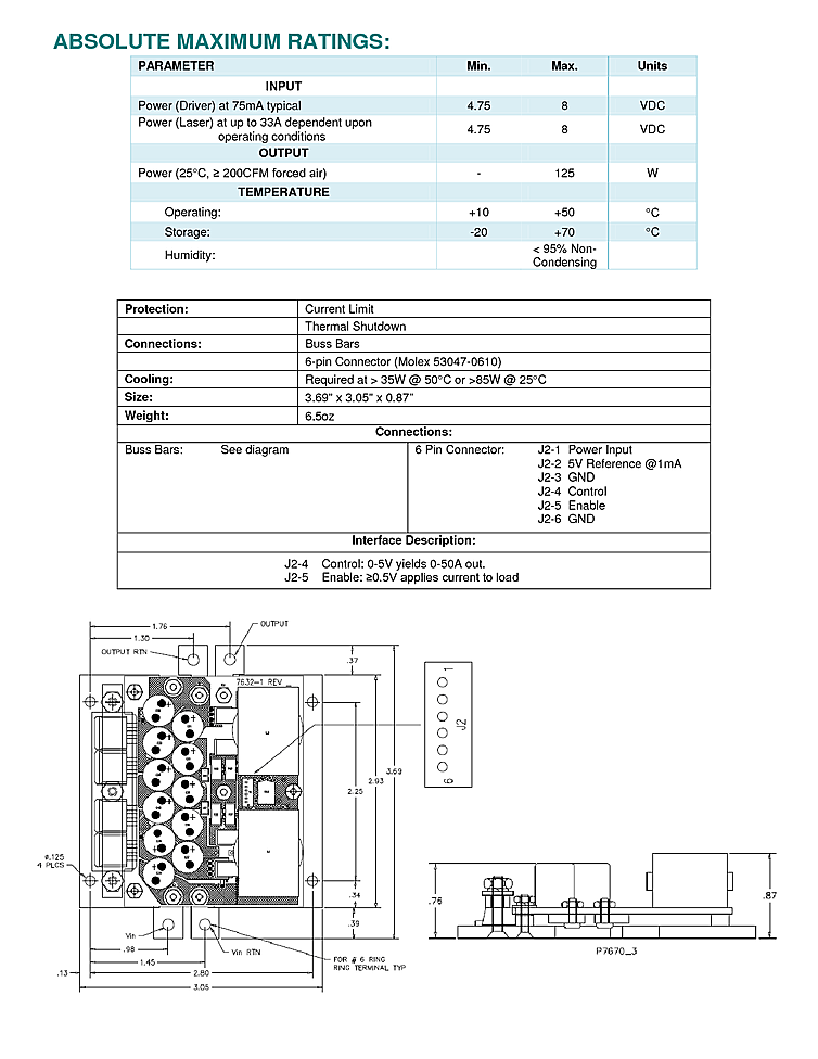 Laser Diode Pulse Driver from Analog Modules (50 AMPS)