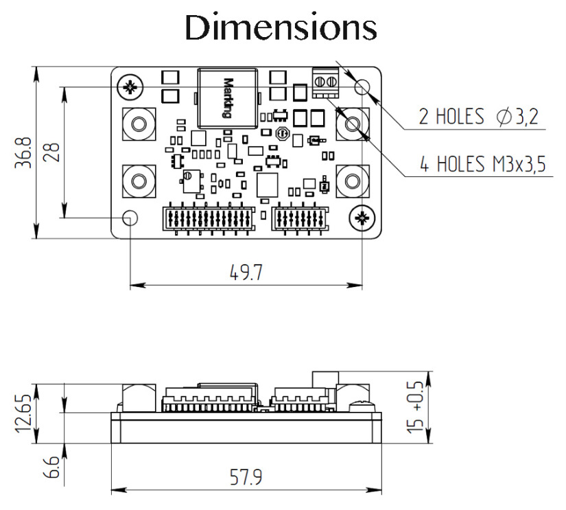 10 Amp Laser Diode Driver Dimensions
