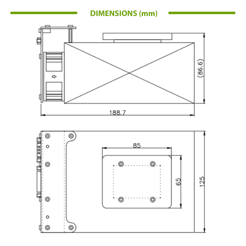 laser diode heat sink drawing 95W