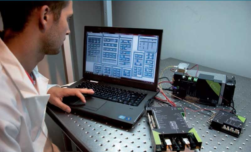 Laboratory Image Engineer Pulsing a Laser Diode