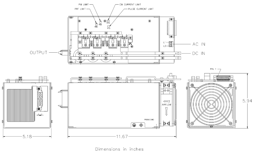 Model 7701 Dimensions Analog Modules