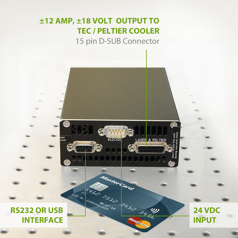 laser diode TEC controller front view