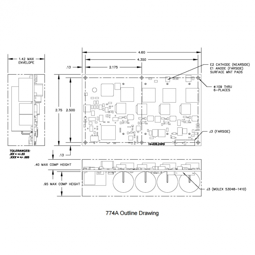 200 Amp Pulsed Laser Driver Dimensions