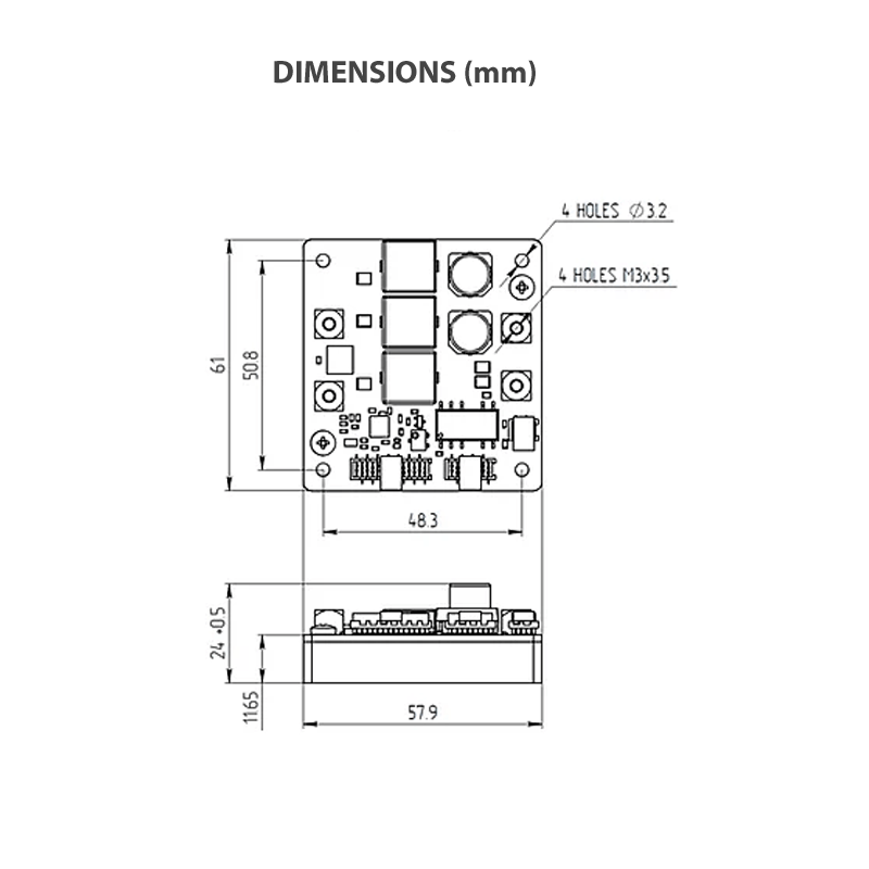 100 Amp Laser Diode Driver Dimensions