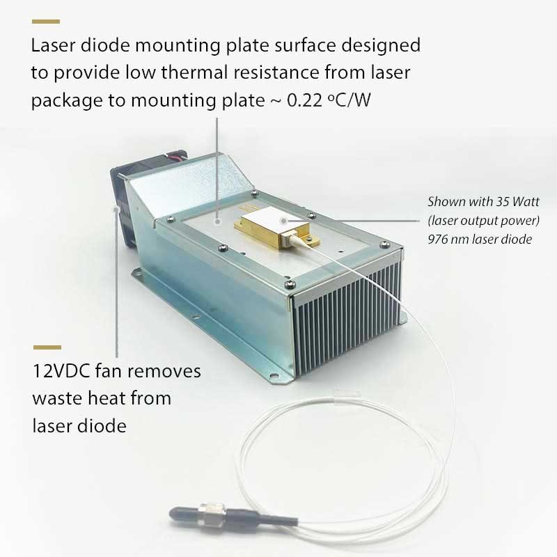 50W laser diode heat sink, affordable / low cost heat sink 