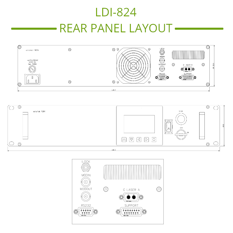 High Power Laser Bar Driver Backpanel