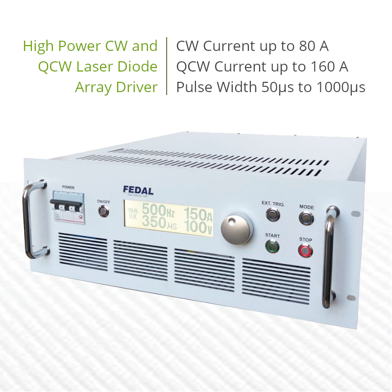 160 QCW Laser Diode Driver, Rack Mount