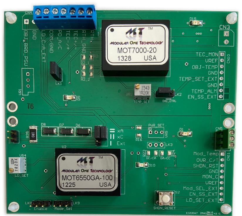 Combined Tec Controller and Laser Driver OEM Board MOT6701.