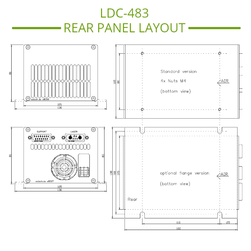 LDC-483 laser diode driver and tec controller schematic