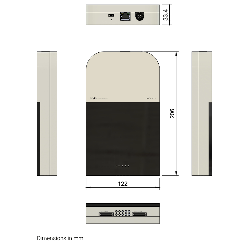 10 Channel Precision Laser Diode Driver Dimensions
