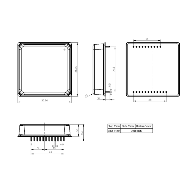 15A, 20V, Laser Driver Dimensions