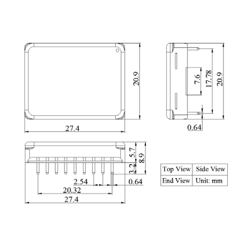 12A OEM Driver Dimensions