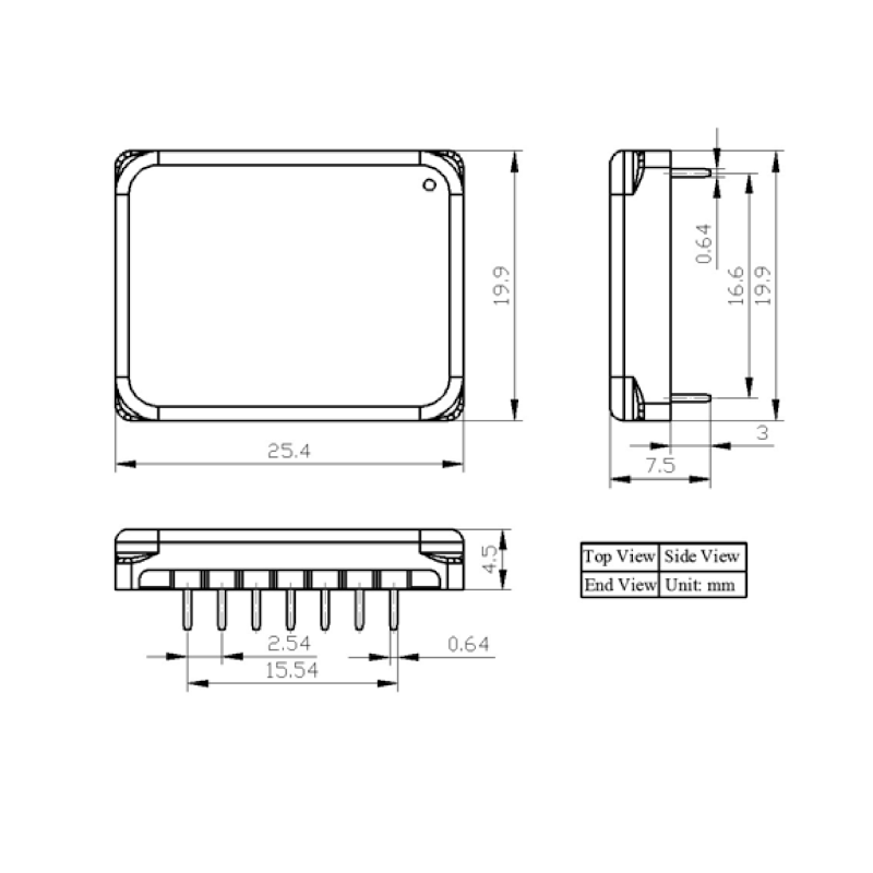 500mA OEM Laser Driver Dimensions