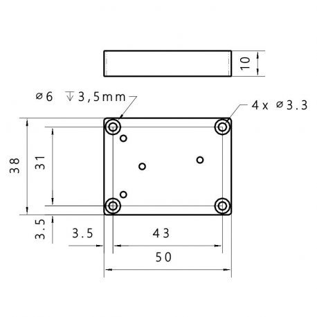 20 Amp TEC Controller, PID, OEM Mechanical Drawing