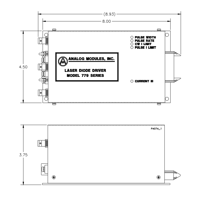 120 A Pulsed Laser Driver Dimensions