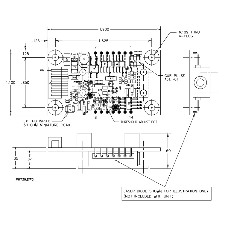 5 Amp QCW Pulsed Laser Diode Driver Board